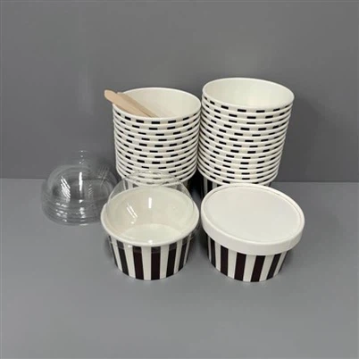 ঢাকনা সহ 6oz আইসক্রিম কাপ